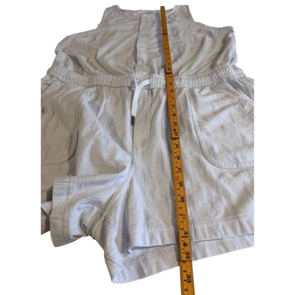 Athleta Women's Romper White Sleeveless Shorts Cinch Waist Size XL - Picture 4 of 13